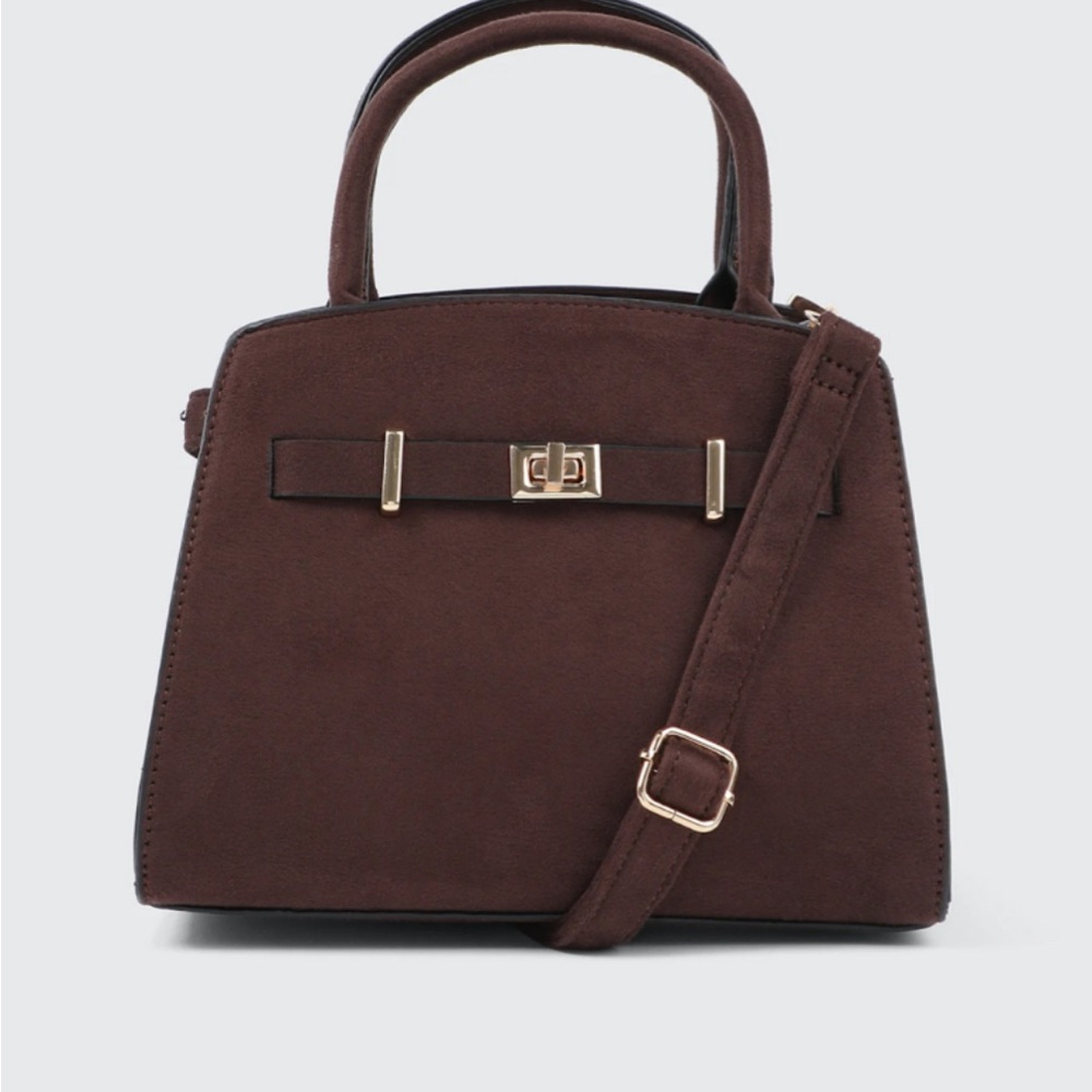 Ardene brown suede bag